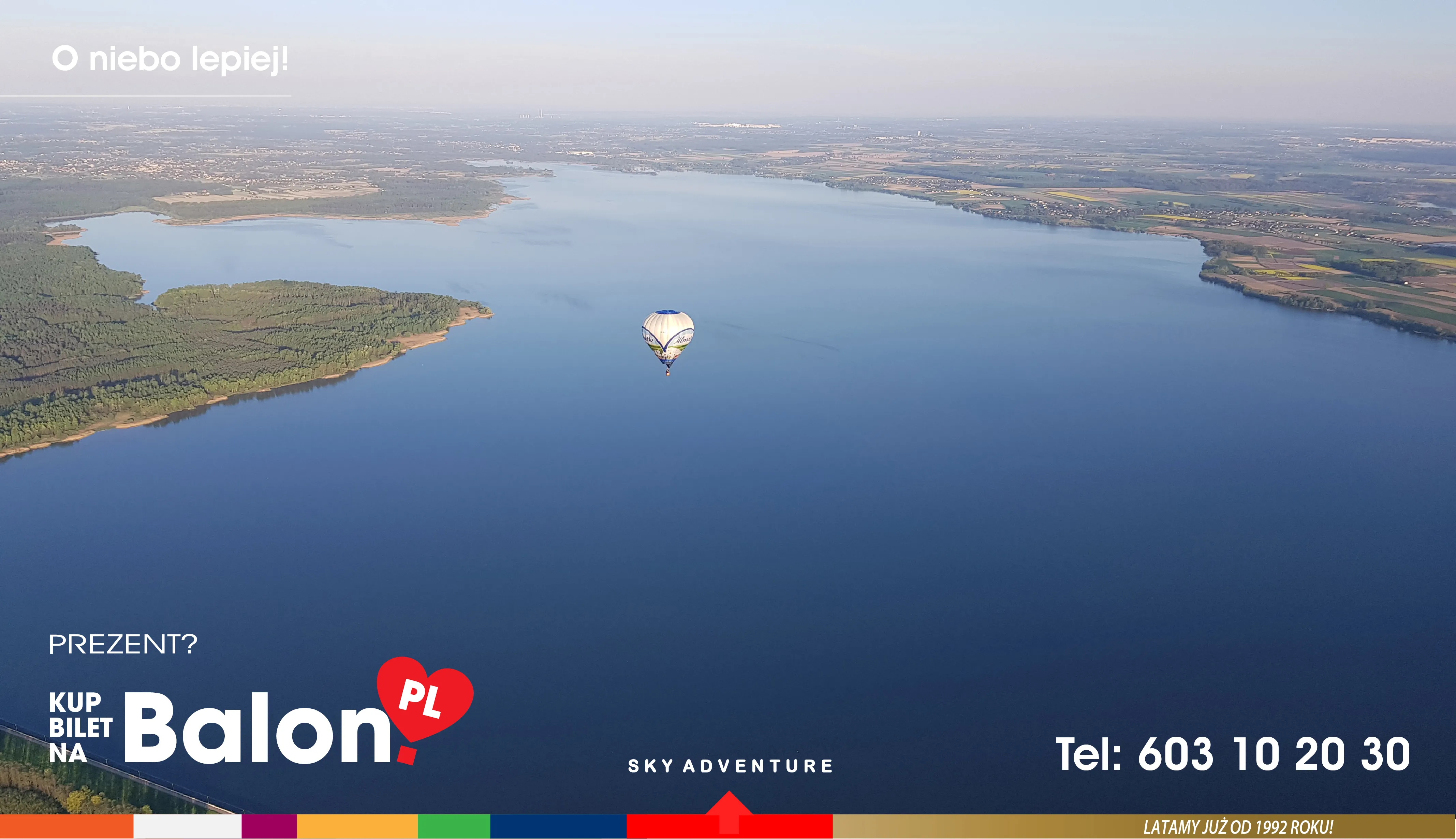 Balon Almette nad Zalewem jeziorem Goczałkowickiem