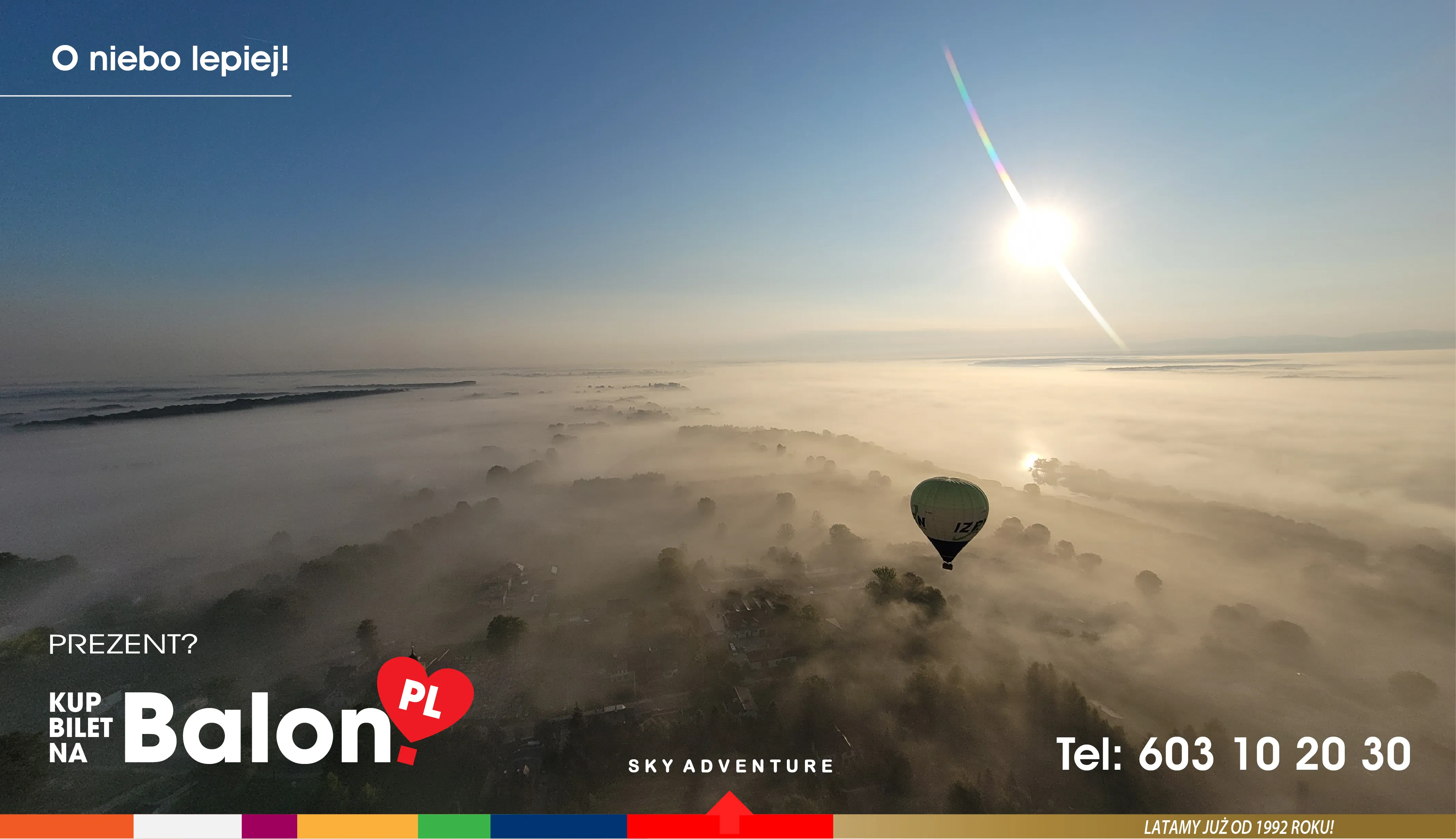 Balon Almette o świcie